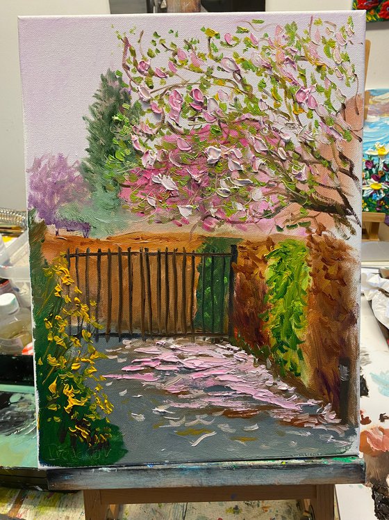 Magnolia in the garden