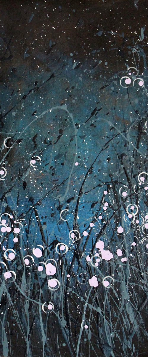 Notturno Regale #12  - Original abstract floral landscape by Cecilia Frigati