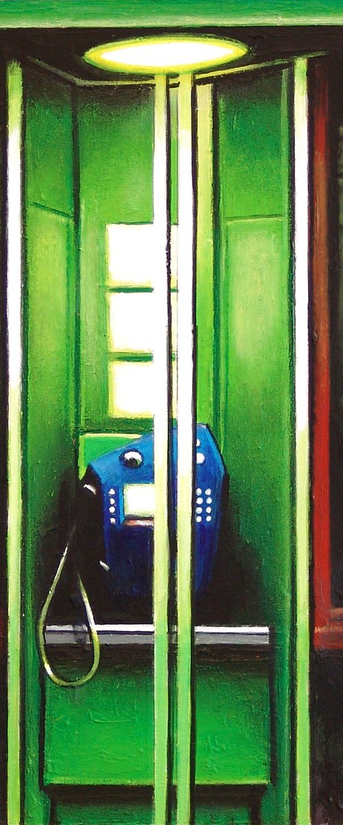 Telefooncel Bij Nacht by Gerard Boersma