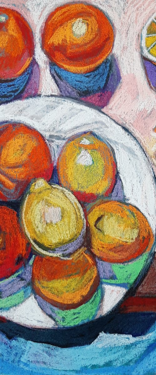 Still life with oranges and lemons, 2022 by Maja Đokić Mihajlović