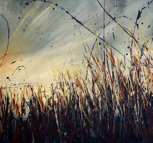 Night Time Beauties -  Large original landscape by Cecilia Frigati