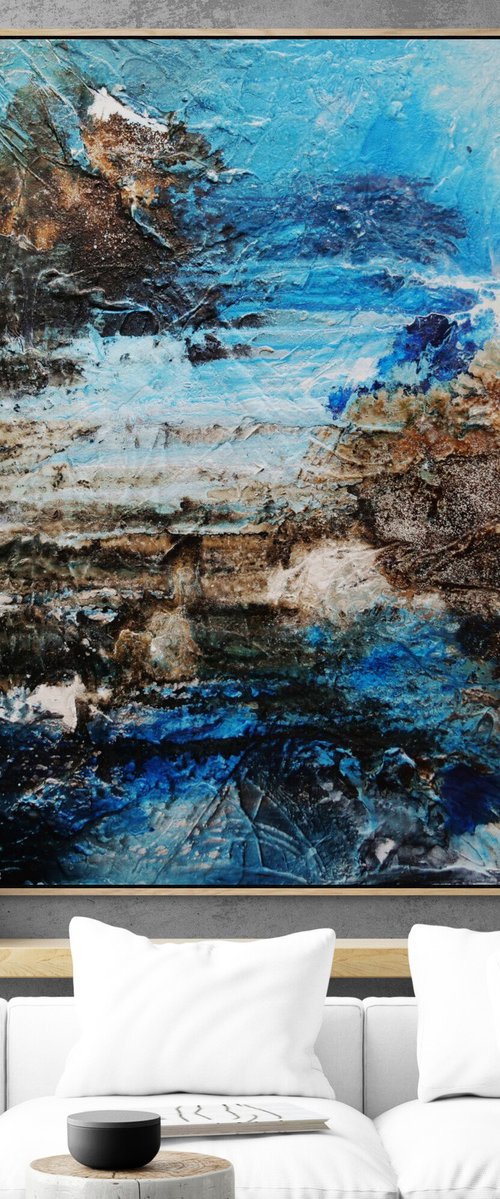 Honeycomb Cove 140cm x 100cm Textured Abstract Art by Franko