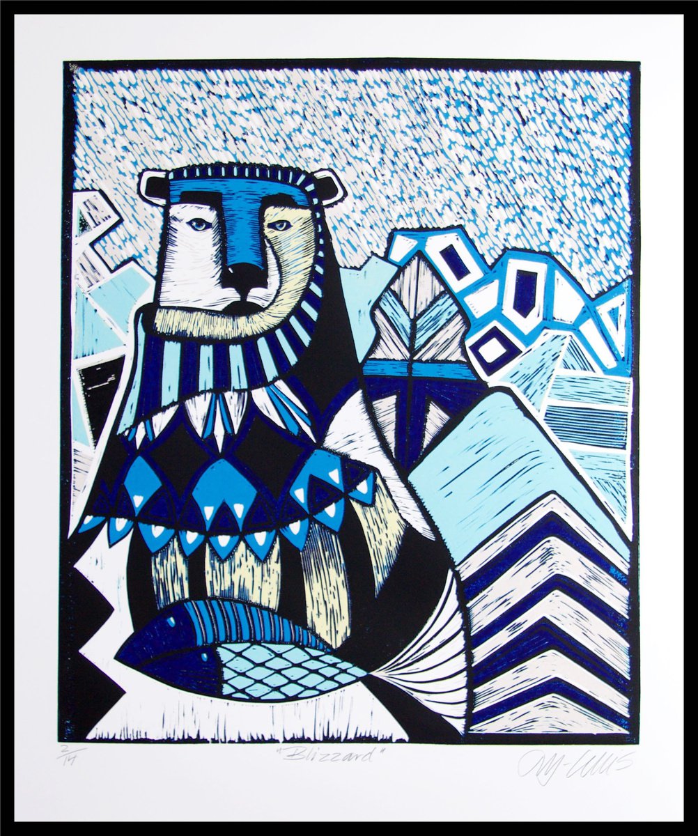 Polar Bear Blizzard by Mariann Johansen-Ellis