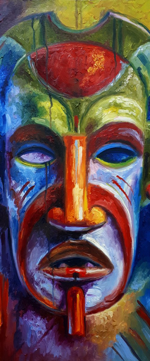 Colorful mask of Tribal shaman by Serhii Voichenko