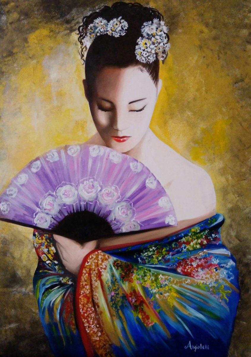 Geisha - woman portrait by Anna Rita Angiolelli