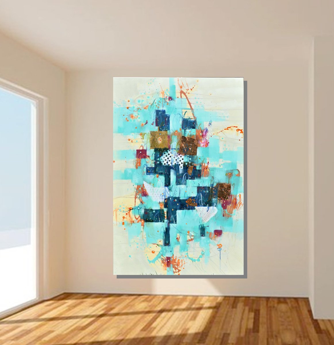 Gleam Of The Flower Moon By Cynthia Ligeros, 40 X 60, Artwork For Sale On Artfinder