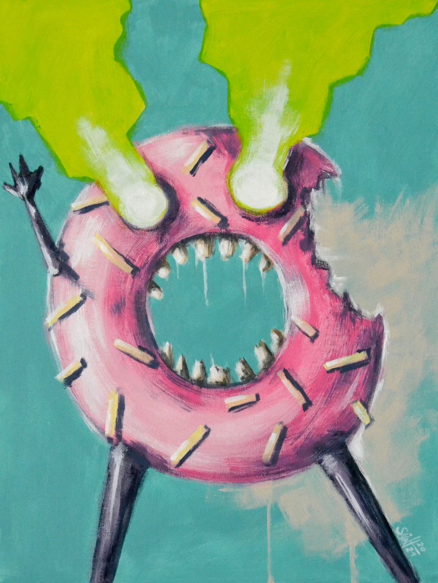 Donut zombie. Horror Art by Ruslan Aksenov (Axenov)