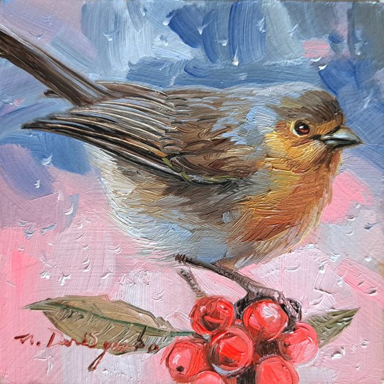 Robin bird painting