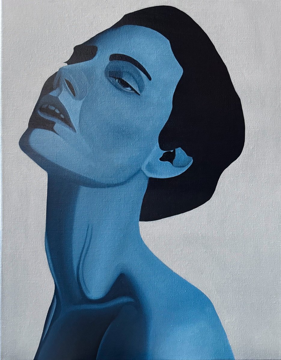 Impressionistic Portrait Oil Painting By Tim Muddiman, 18 X 24", Nadia, Original Artwork