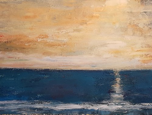 Sunset at sea 2 by Els Driesen
