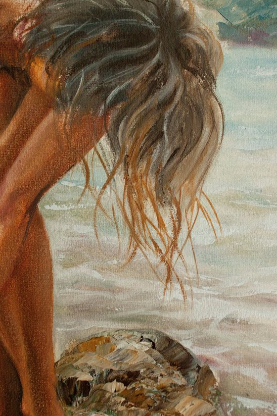 "Girl by the sea"  nude girl