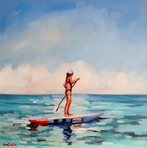 Woman on Paddle Board