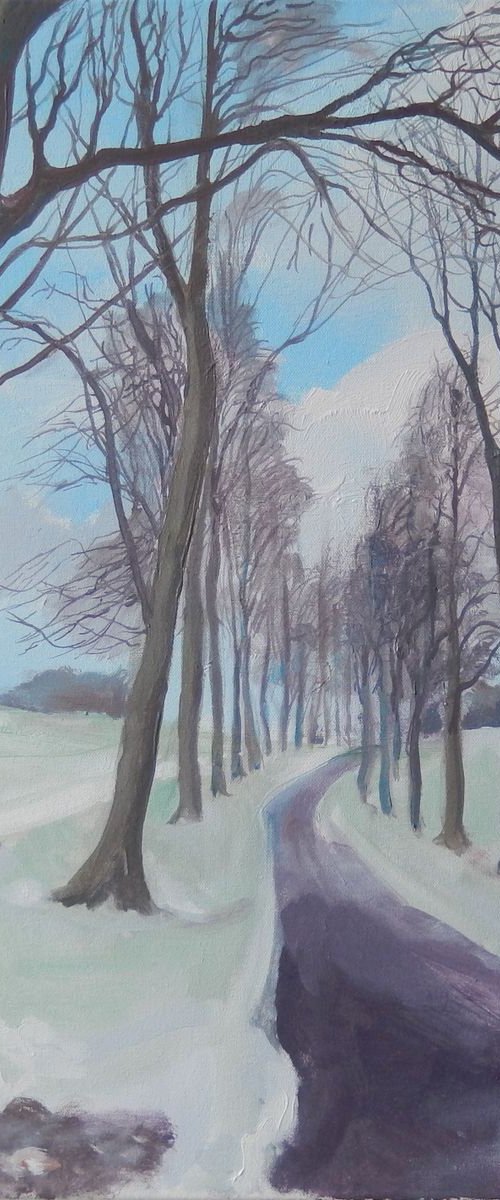 Inverleith Park, Edinburgh, Winter by Stephen Howard Harrison