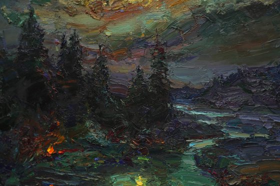 Mysterious Night over the river