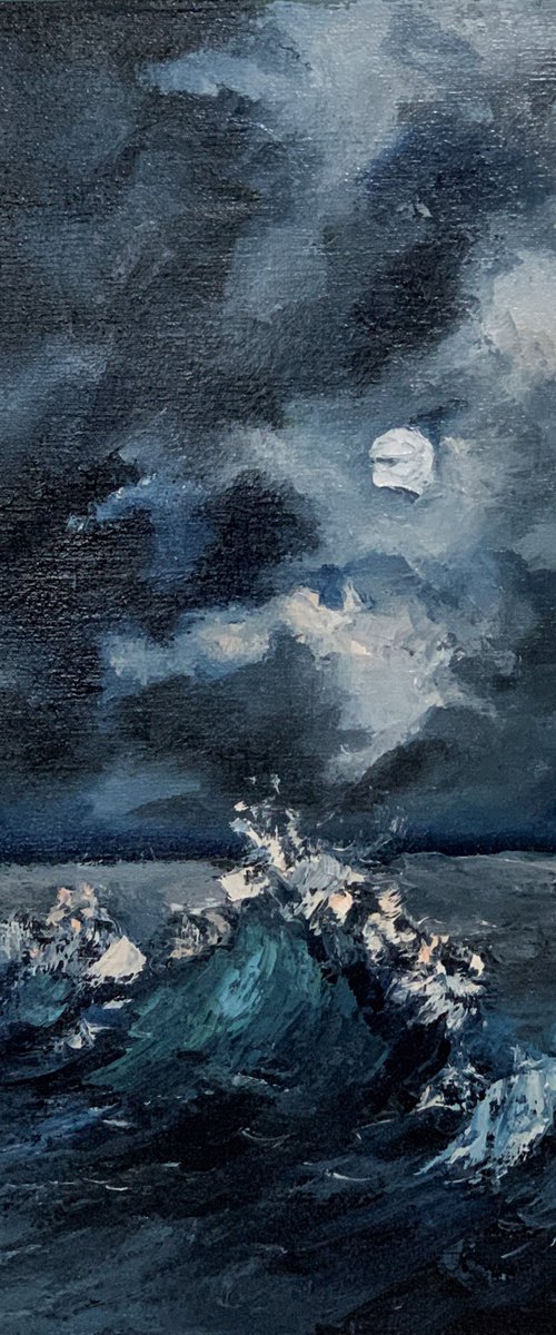 Night Seascape. Dark sky. by Vita Schagen