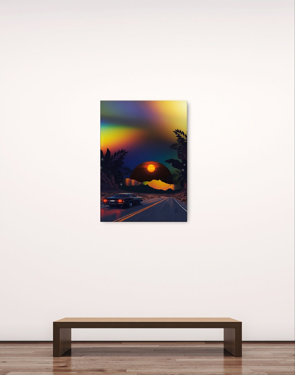 Surrealistic Abstract Print By Darius Comi, 20 X 28, Chasing Tomorrow - Forex Print, Original Artwork