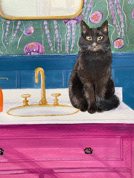 Whiskers and Whims: Home Adventures of a Black Cat - Jellyfish