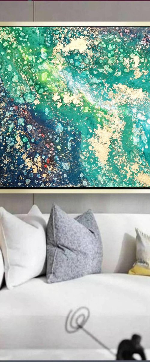 Emerald 70x100 cm by Eleni Denart