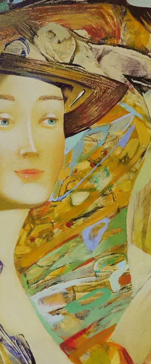 Original woman painting on canvas by Kate Kulish