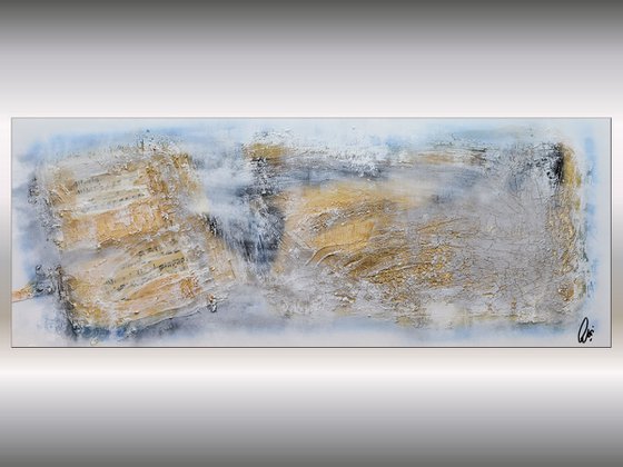 Golden Symphony  - Abstract Art - Acrylic Painting - Canvas Art -  Abstract Painting - Industrial Art