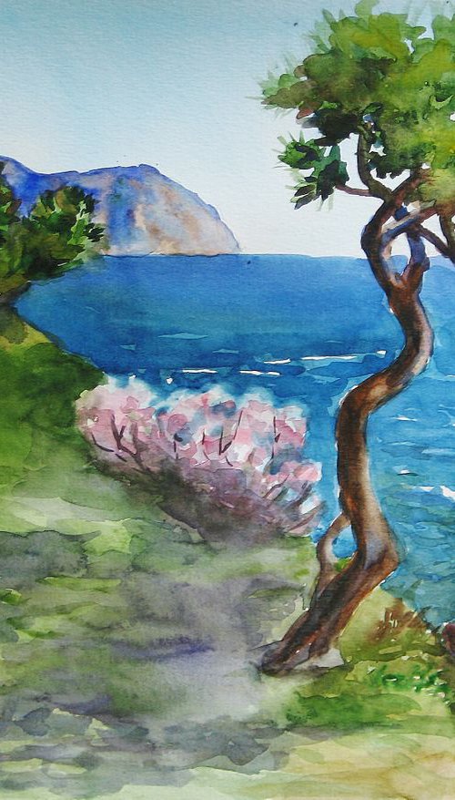 Pines and sea by Ann Krasikova