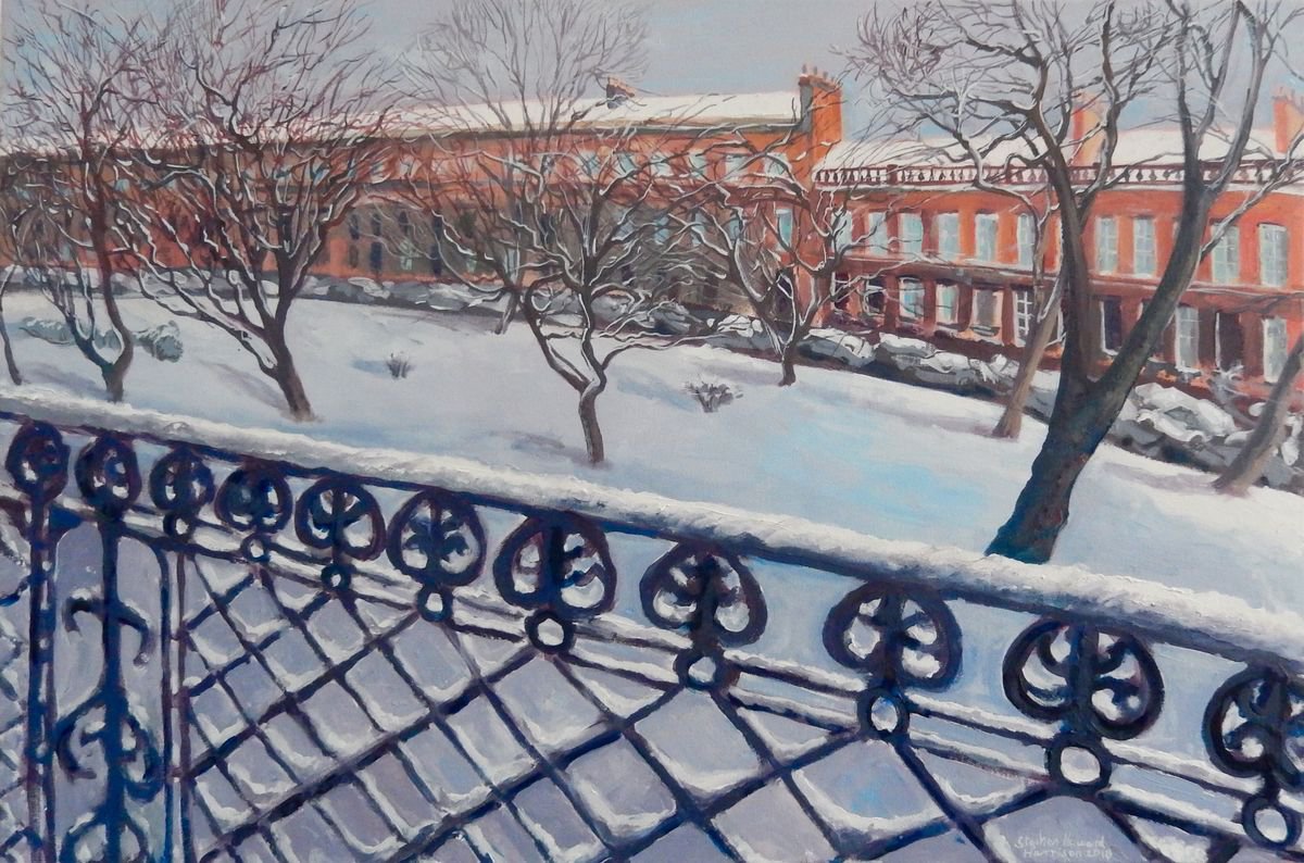 Impressionistic Cityscapes Oil Painting By Stephen Howard Harrison, 36 X 24", St Bernard