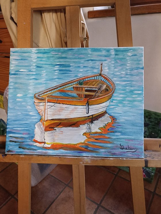 Orange boat