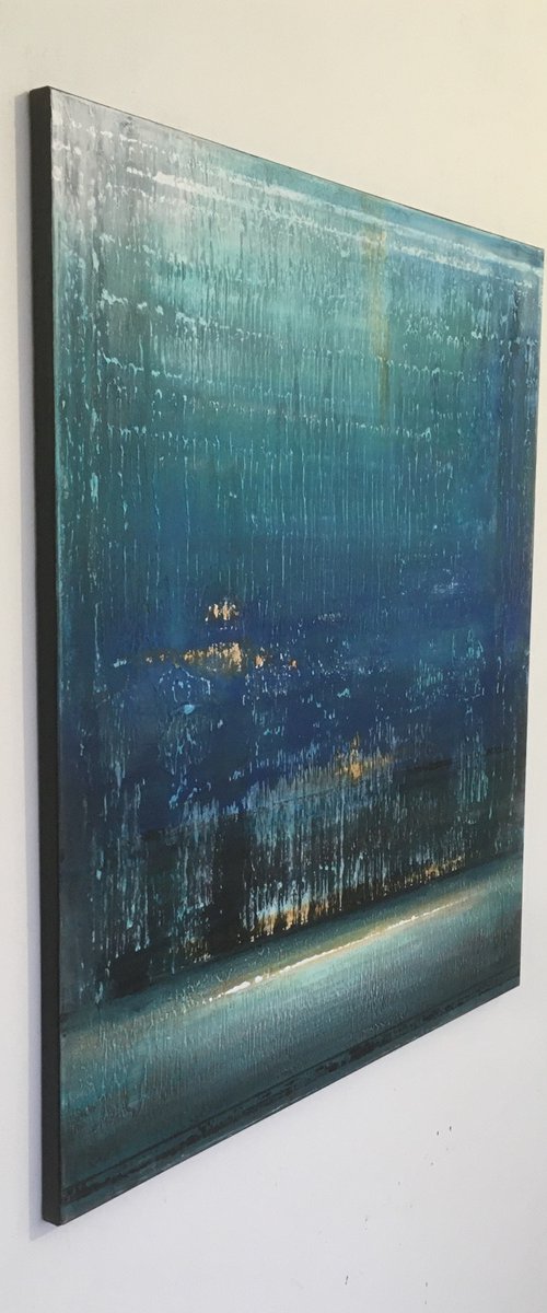 Dinner at home. Bright abstract painting. by CM