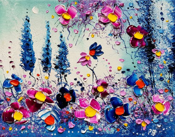 "Spiritual Meadow Flowers in Love"