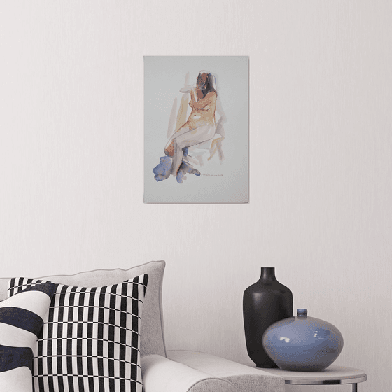 Seated female nude