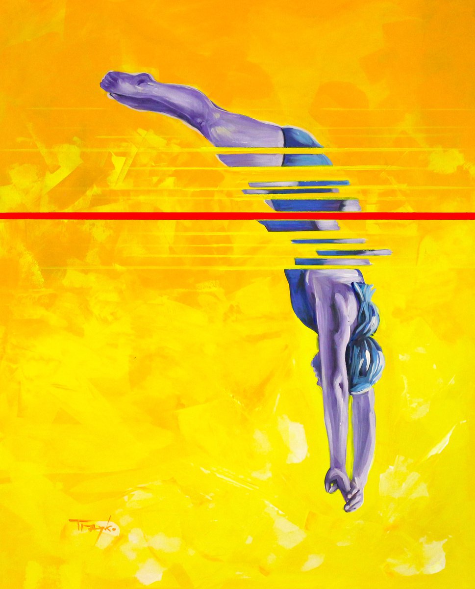  Passing Through. Diving. Swimming. By Trayko Popov, 22 X 26, Artwork For Sale On Artfinder