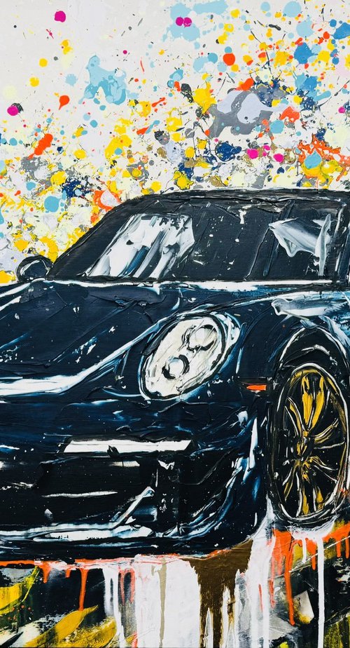 Porsche night Drive in Paradise by Antoni Dragan