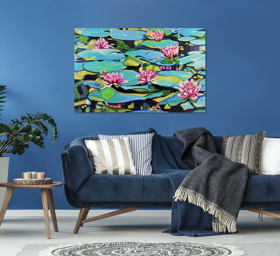 XXXL Water Lilies / 140 x 90 x 3 cm