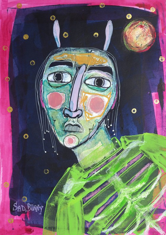 Sad Bunny - portrait