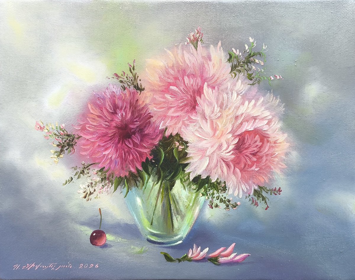 Bouquet In Tender Light By Sergei Miqaielyan, 12 X 9, Artwork For Sale On Artfinder