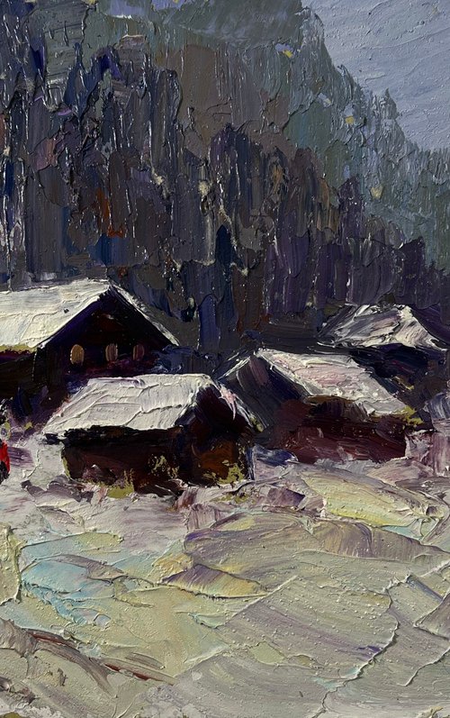 Winter Village by Boris Serdyuk