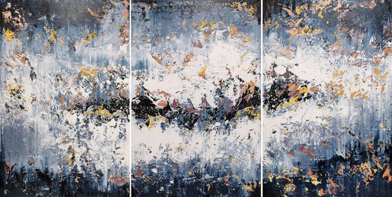 180x90cm. / Abstract triptych / Abstract 2179