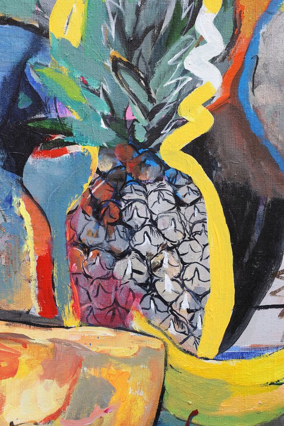 Still Life with Pumpkin and Pineapple