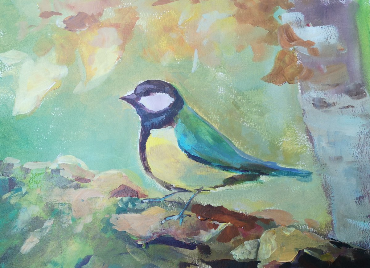 Bird (acrylic on paper paintings)( 11x15�0.1