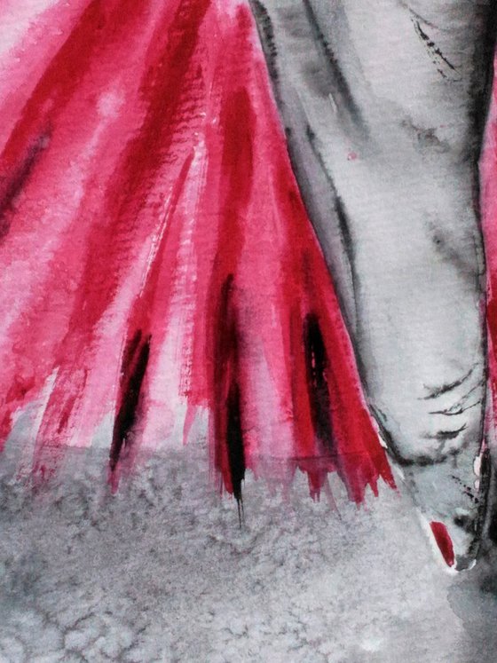 Ballet Feet original watercolor painting