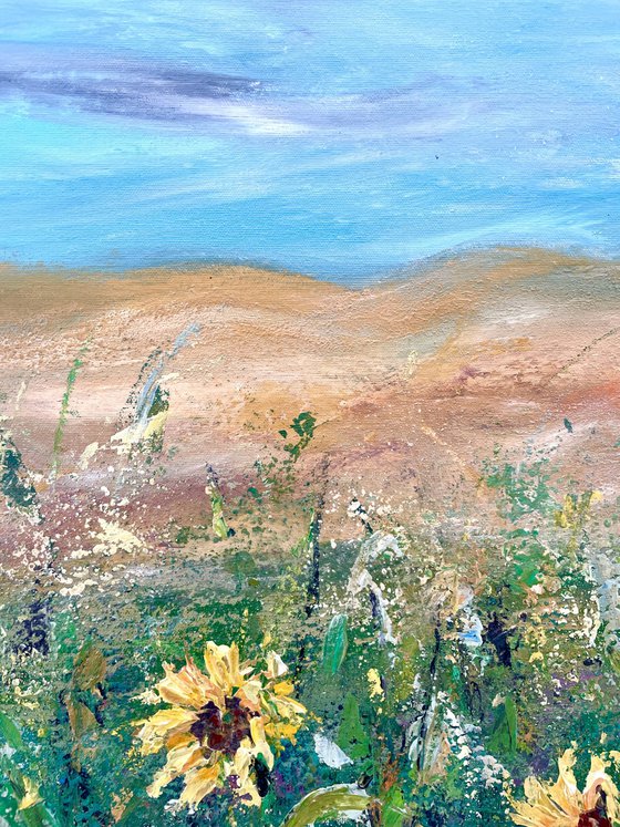 Sunkissed Horizon - Sunflower Field