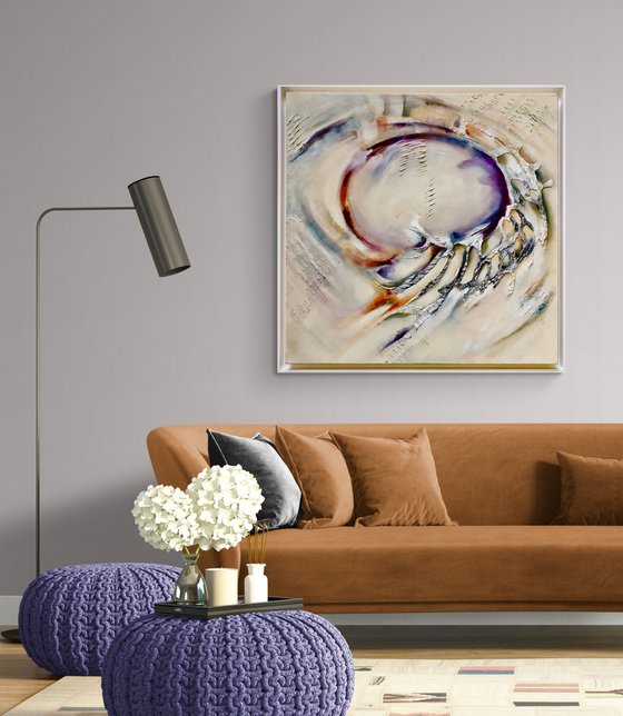 Oil painting/incl frame/Velocità e oblio/abstract