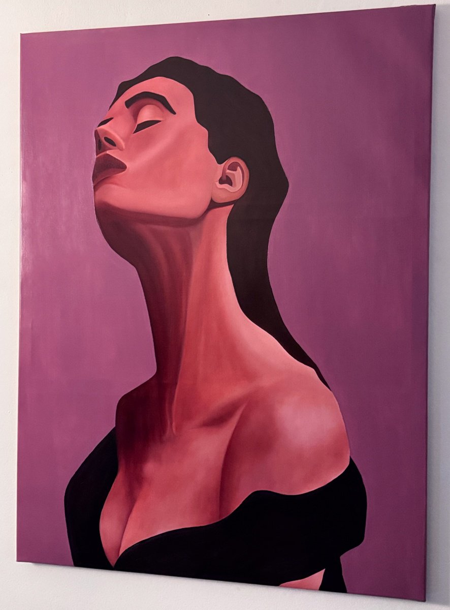 Impressionistic Portrait Oil Painting By Tim Muddiman, 36 X 47", Marian, Original Artwork