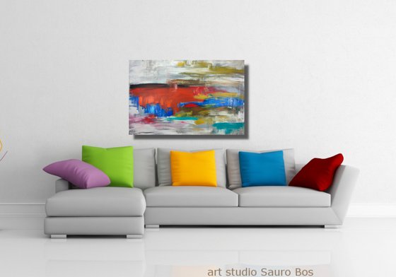 large paintings for living room/extra large painting/abstract Wall Art/original painting/painting on canvas 120x80-title-c670