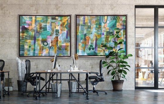 Go With the Flow (Diptych)