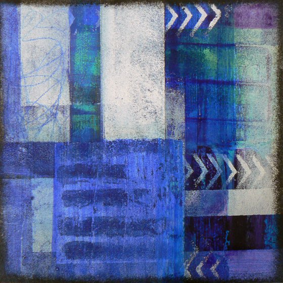 Framed ready to hang original abstract  - Cahier #16