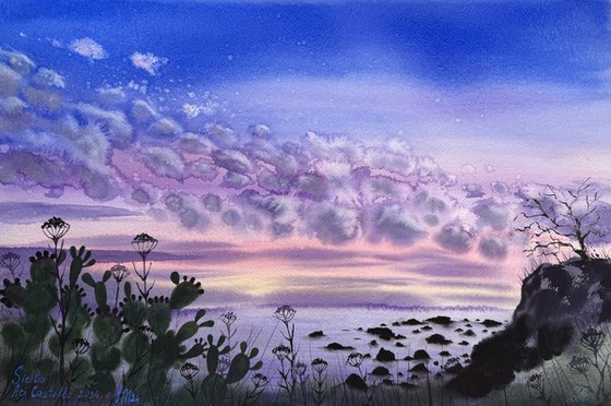 Sicily Sunset in Achi Castello