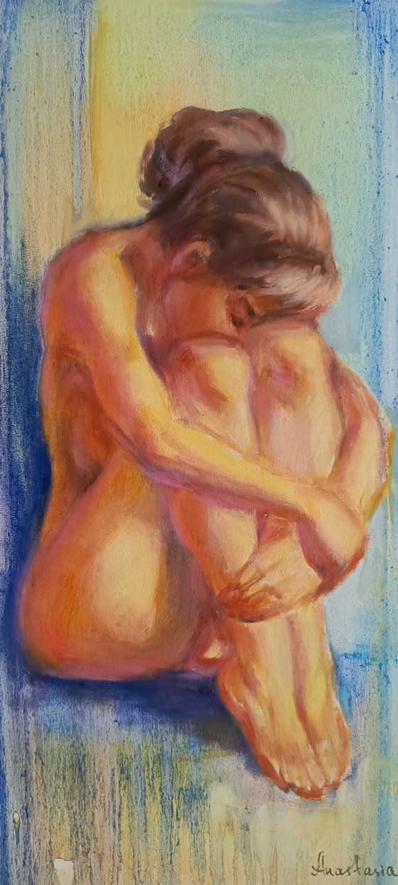 Naked woman Original oil painting