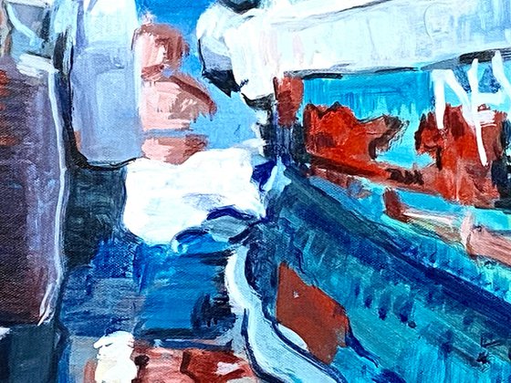 Cinque Terre Boats Abstract