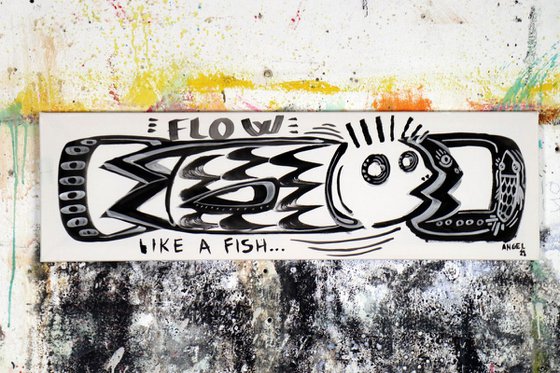 FLOW LIKE A FISH 30x100cm